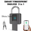 E-Link Smart Fingerprint Padlock 3-in-1: Gembok Sidik Jari Waterproof IP65 dengan Aplikasi & Kunci Manual