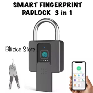 E-Link Smart Fingerprint Padlock 3-in-1: Gembok Sidik Jari Waterproof IP65 dengan Aplikasi & Kunci Manual