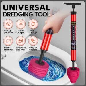 Plunger Pompa WC Drain Buster: Alat Penyedot WC Mampet Tekanan Tinggi (Tanpa Kimia)
