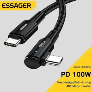Kabel Type C Siku 100W Essager tampilan depan